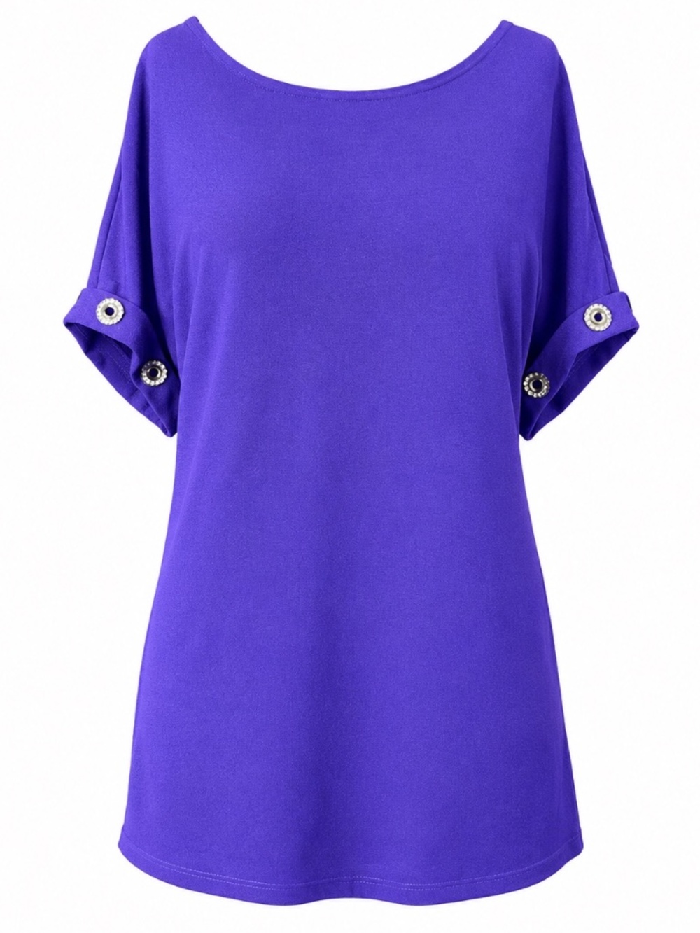 Love Scarlett Purple Embellished Sleeve Dolman Top Size Large